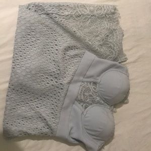 Like New Blue Crochet Style Dress